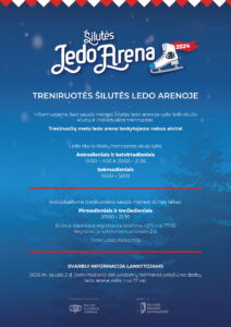 Treniruočių Šilutės ledo arenoje grafikas