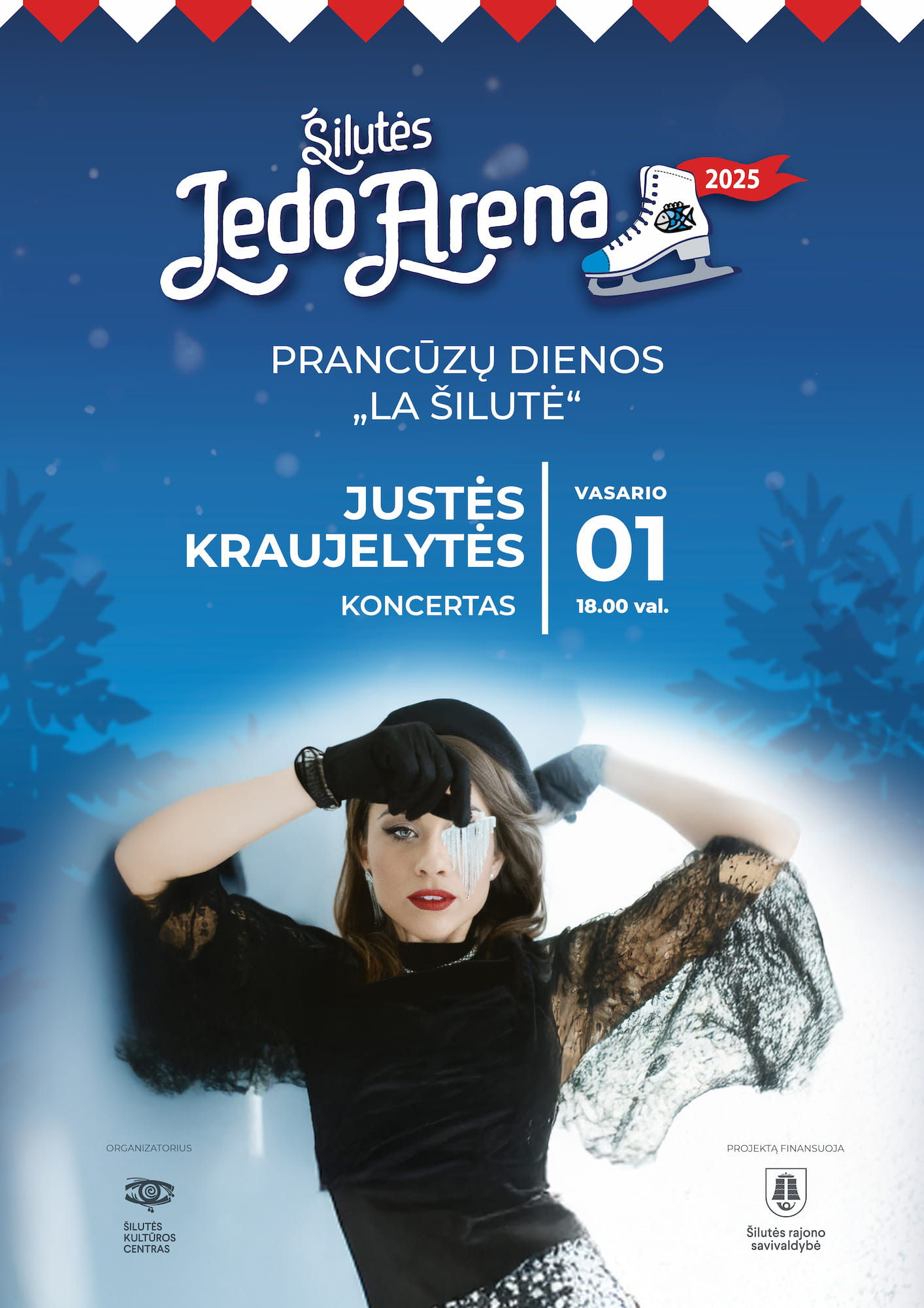 Justės Kraujelytės koncerto plakatas