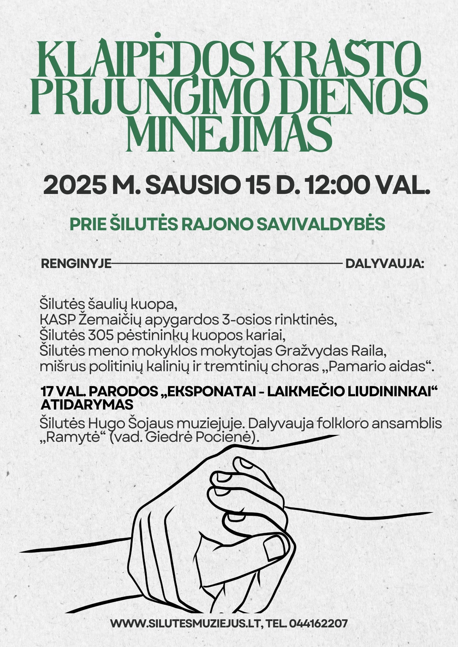 Klaipėdos krašto prijungimo prie Lietuvos dienos minėjimo renginio plakatas