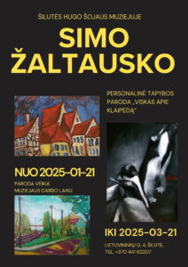 Tapybos parodos „Viskas apie Klaipėdą“ plakatas