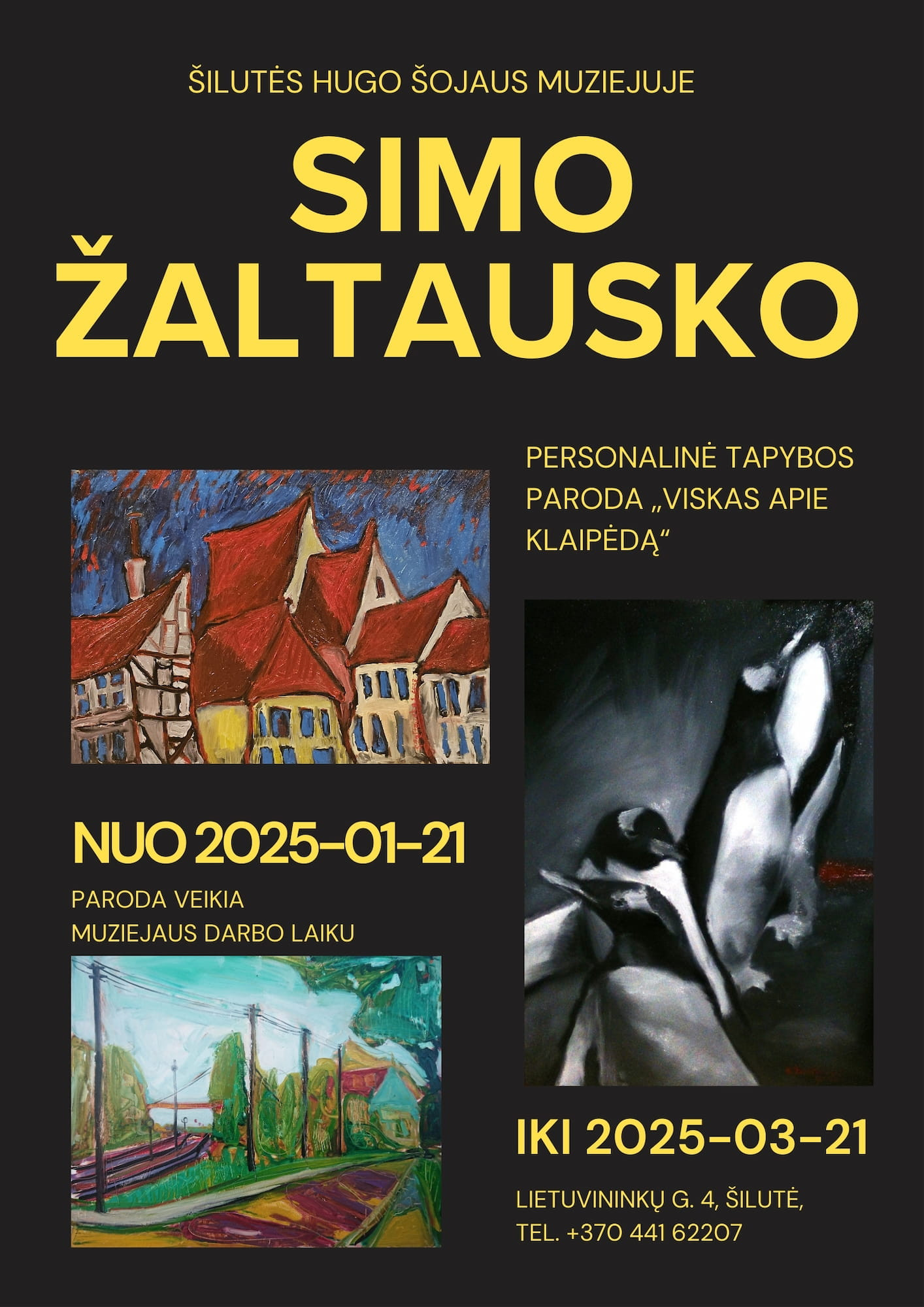 Tapybos parodos „Viskas apie Klaipėdą“ plakatas