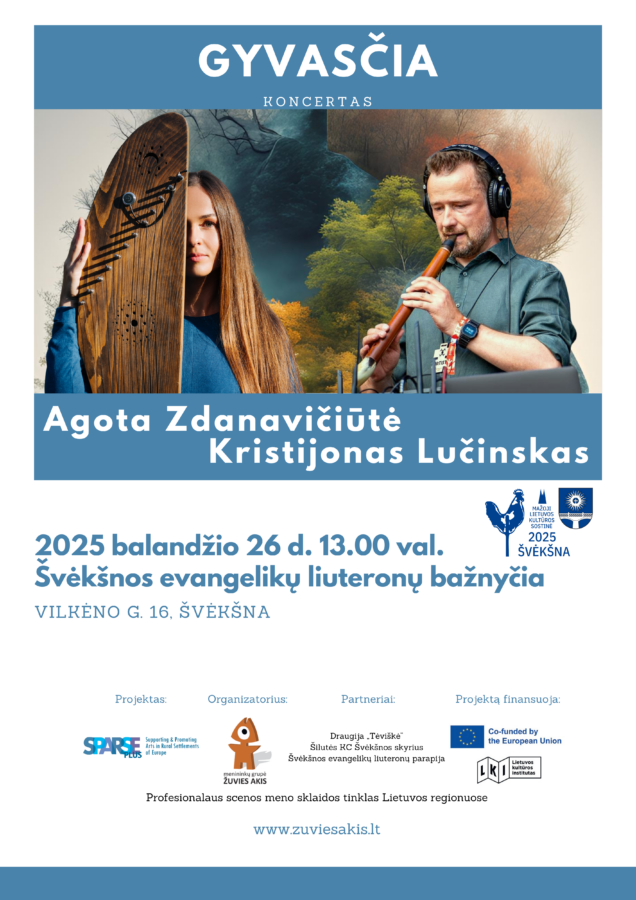 Koncerto „Gyvasčia“ programos plakatas