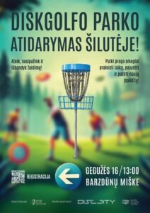 Diskgolfo parko Šilutėje atidarymo renginio plakatas