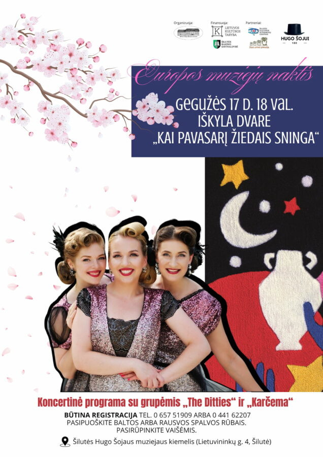 Europos muziejų nakties Šilutėje programos plakatas