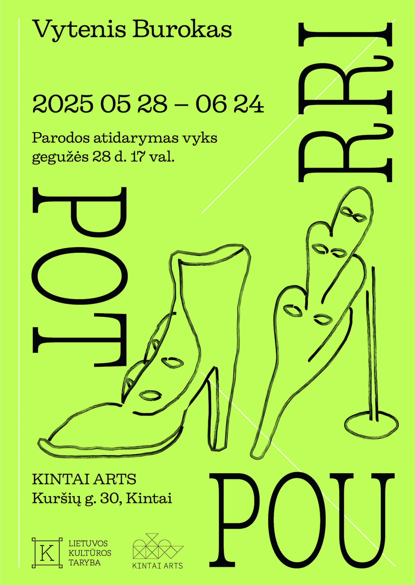 Vytenio Buroko parodos Kintuose renginio plakatas