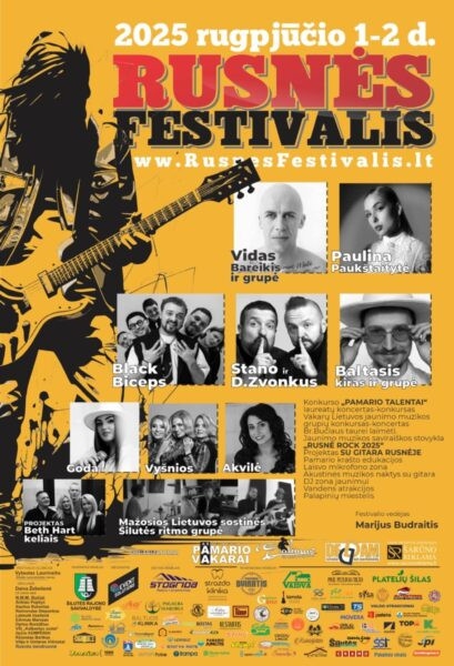 Rusnės festivalio programos plakatas