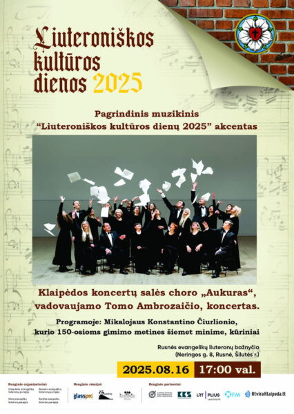 Renginio „Liuteroniškos kultūros dienos“ programos plakatas
