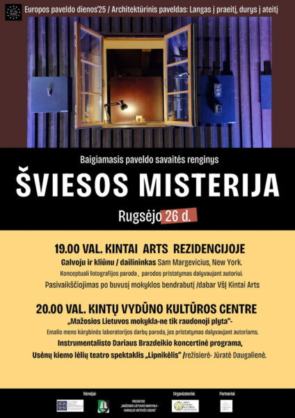 Renginio „Šviesos misterija“ programos plakatas