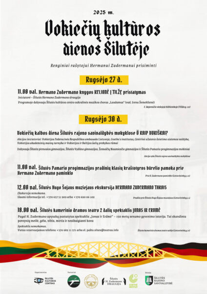 Vokiečių kultūros dienos Šilutėję programos plakatas