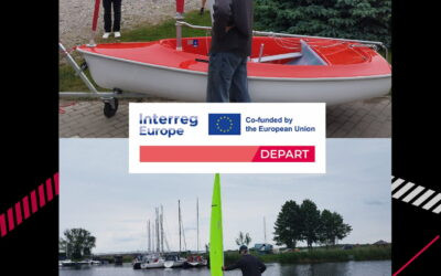 Suomijos atstovai Minijos upėje išbando žmonėms su negalia pritaikytus laivelius