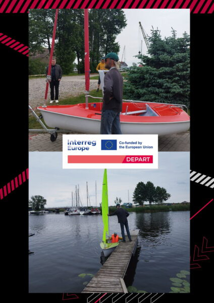 Suomijos atstovai Minijos upėje išbando žmonėms su negalia pritaikytus laivelius