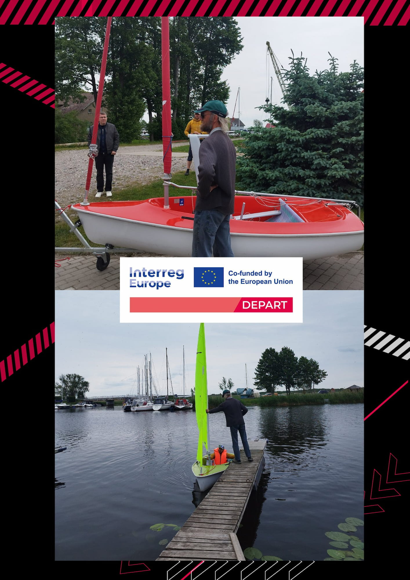 Suomijos atstovai Minijos upėje išbando žmonėms su negalia pritaikytus laivelius