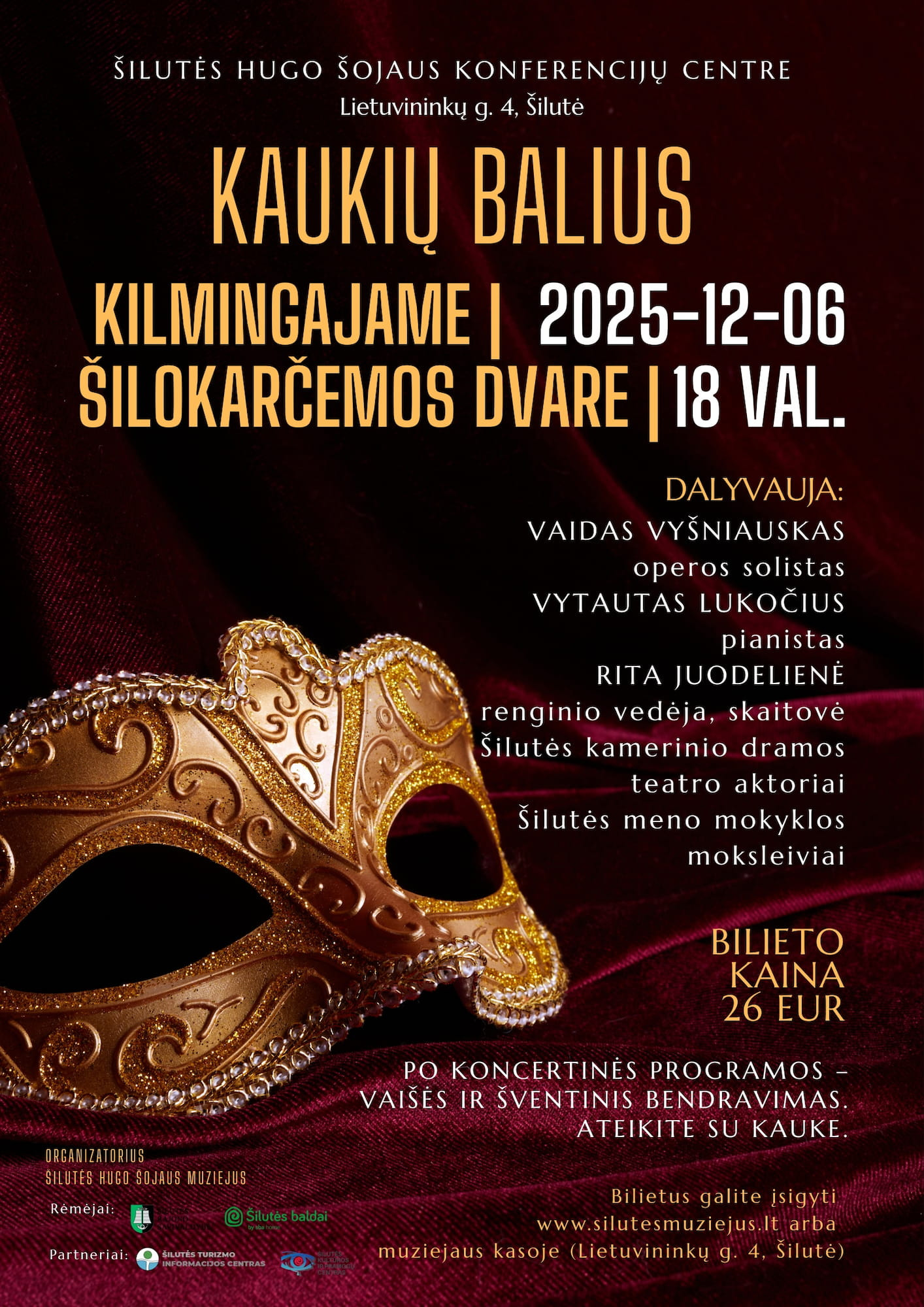 Renginio „Kaukių balius kilmingame Šilokarčemos dvare“ plakatas