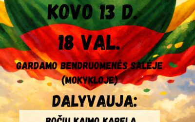 Kovo 11-osios minėjimo Gardame plakatas