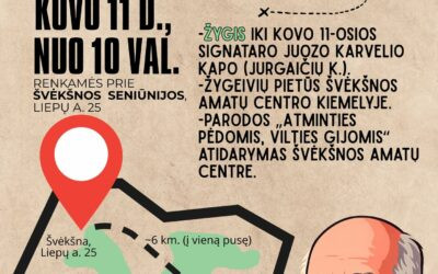 Kovo 11-osios minėjimo Švėkšnoje plakatas