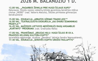 Hugo Šojaus 181-ųjų gimimo metinių minėjimo renginio plakatas