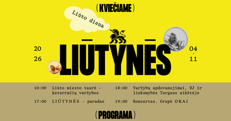 Renginio „Liūtynės“ plakatas