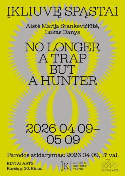 Parodos „Įkliuvę spąstai“ plakatas