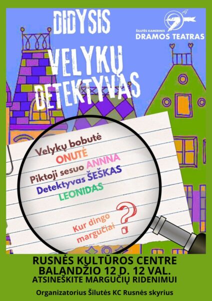 Didžiojo Velykų detektyvo plakatas