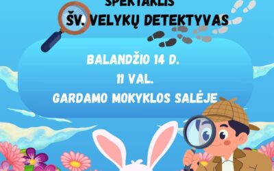 Vaikų Velykėlių Gardame plakatas