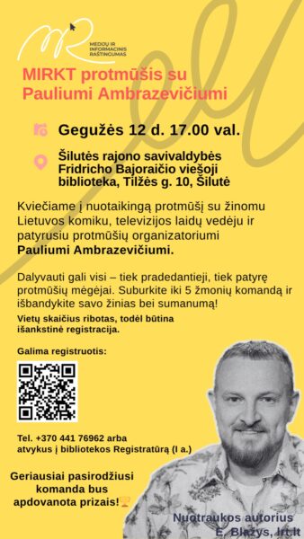 MIRKT protmūšio su Pauliumi Ambrazevičiumi plakatas