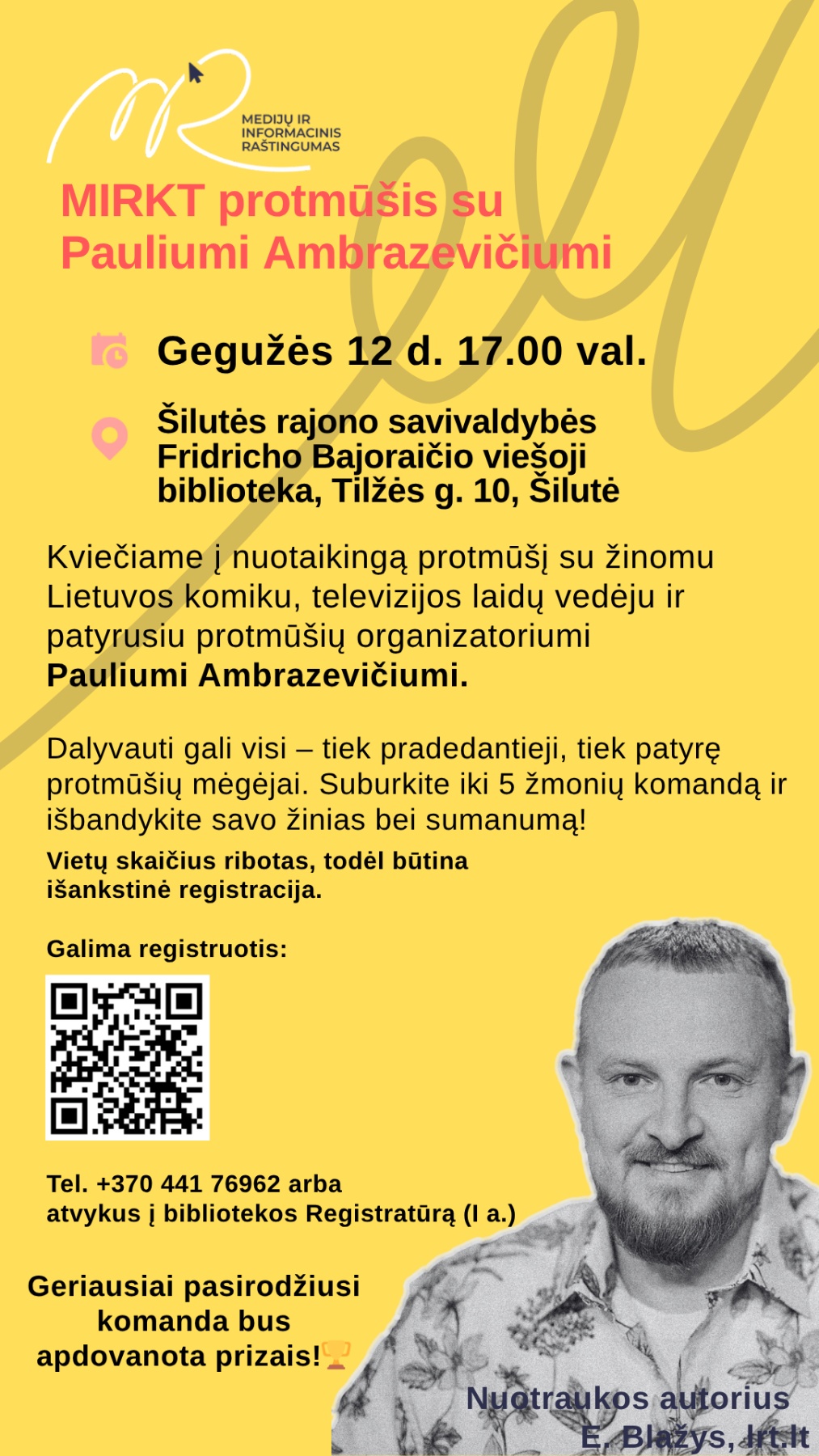 MIRKT protmūšio su Pauliumi Ambrazevičiumi plakatas