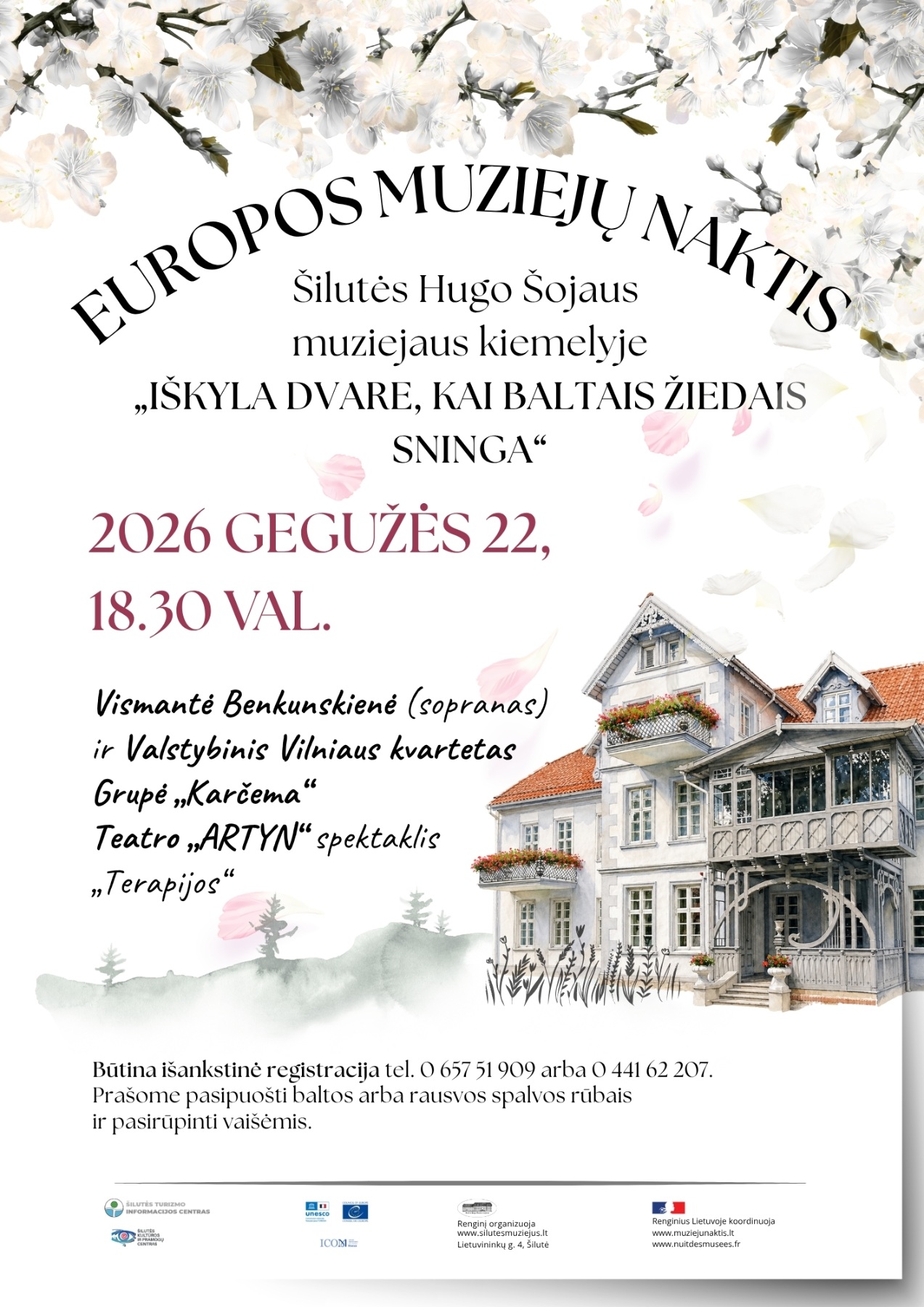 Europos muziejų nakties Šilutėje plakatas