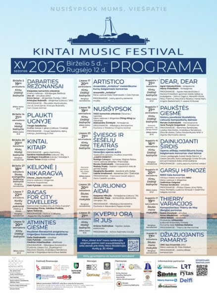 Kintų muzikos festivalio 2026 programos plakatas