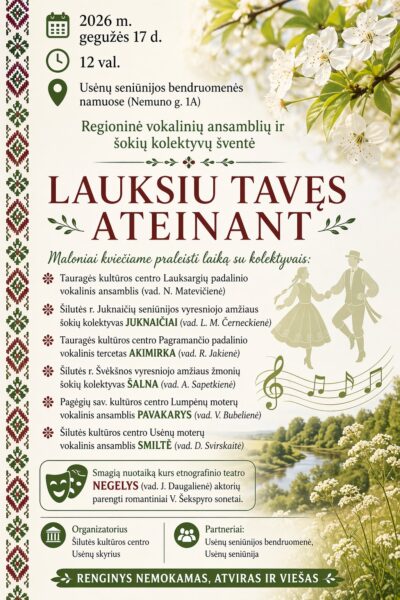 Šventės „Lauksiu tavęs ateinant“ plakatas