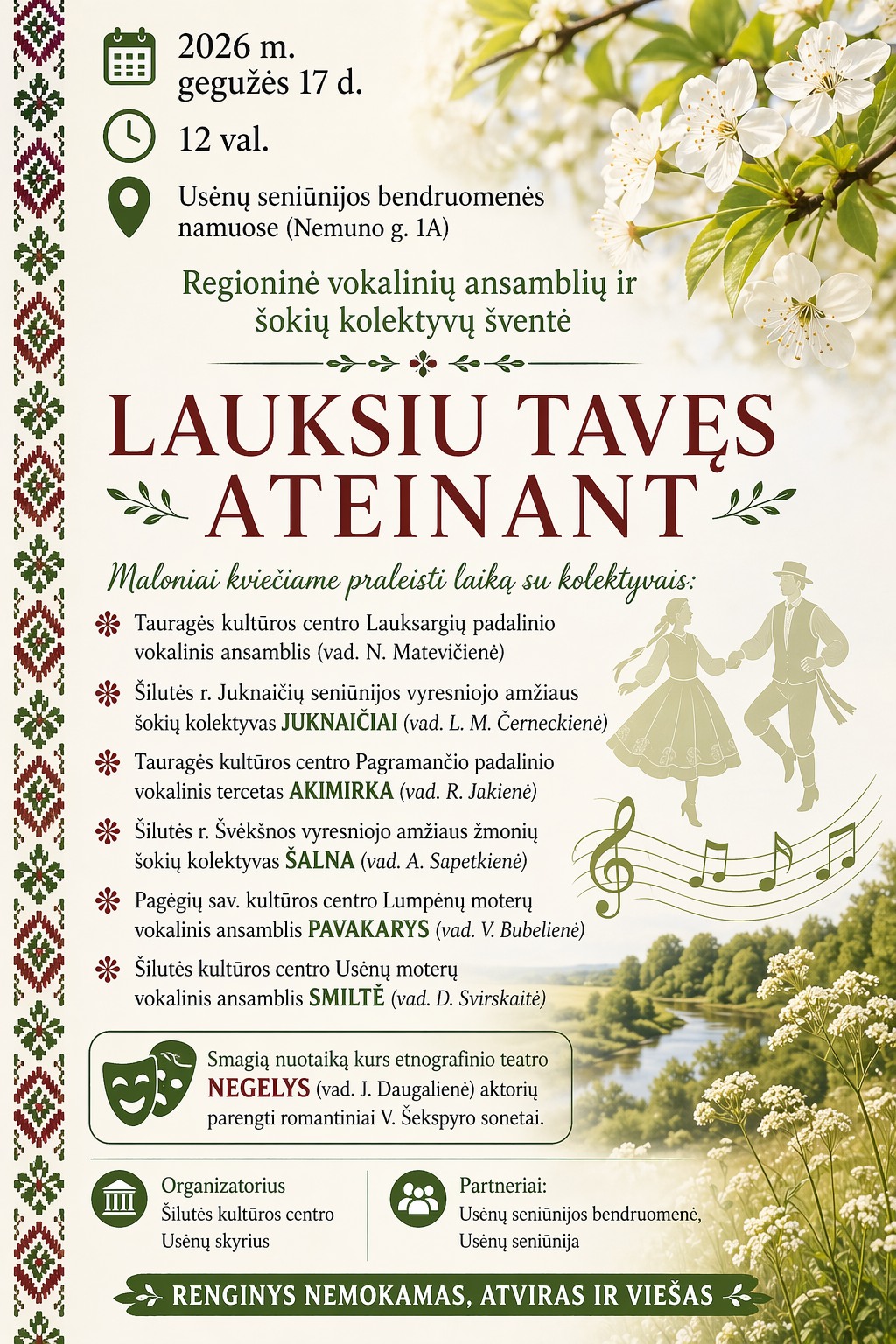 Šventės „Lauksiu tavęs ateinant“ plakatas