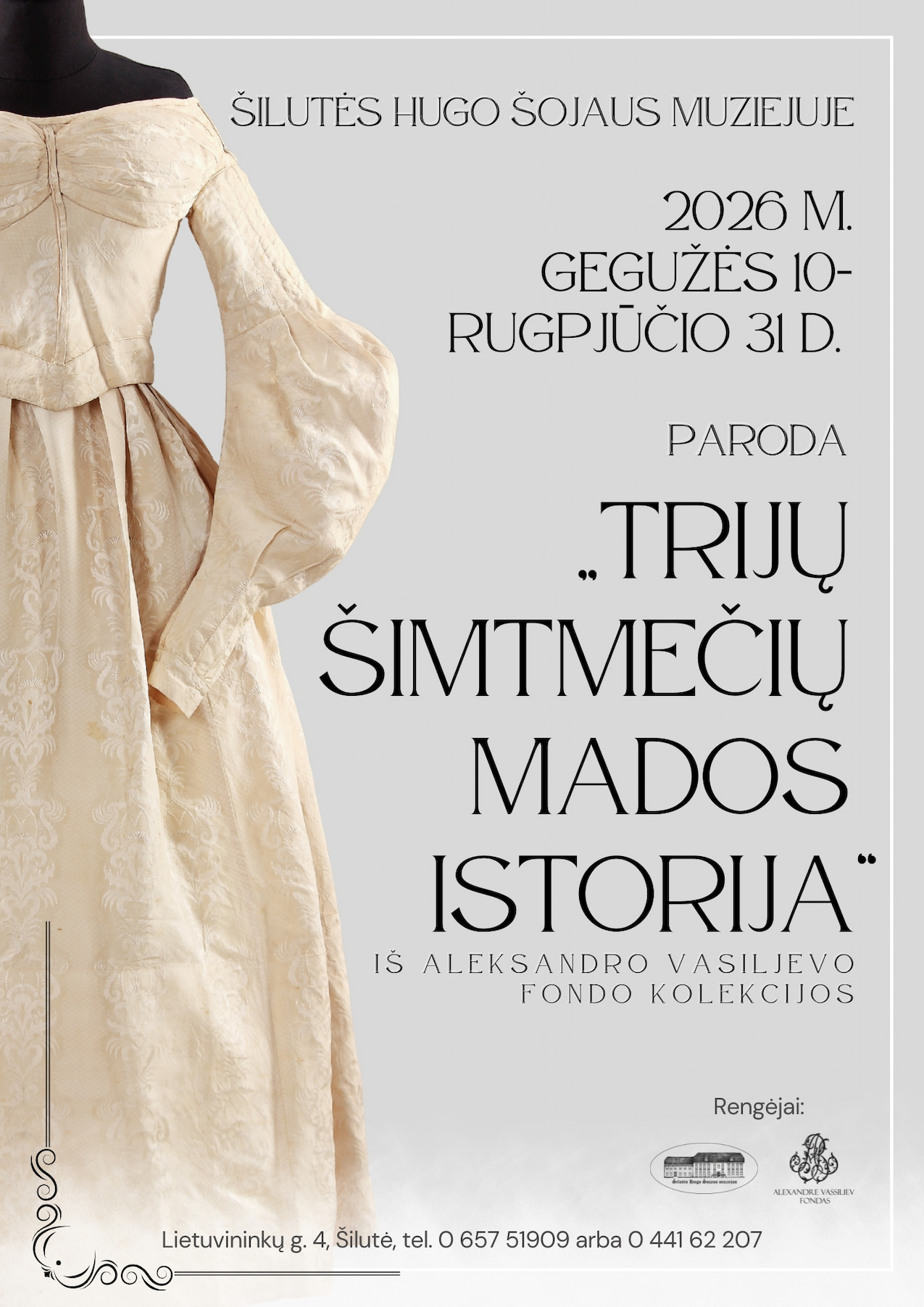 Three Centuries of Fashion History exhibition poster