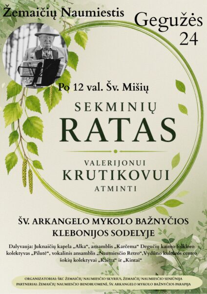Sekminių rato Valerijonui Krutikovui atminti plakatas