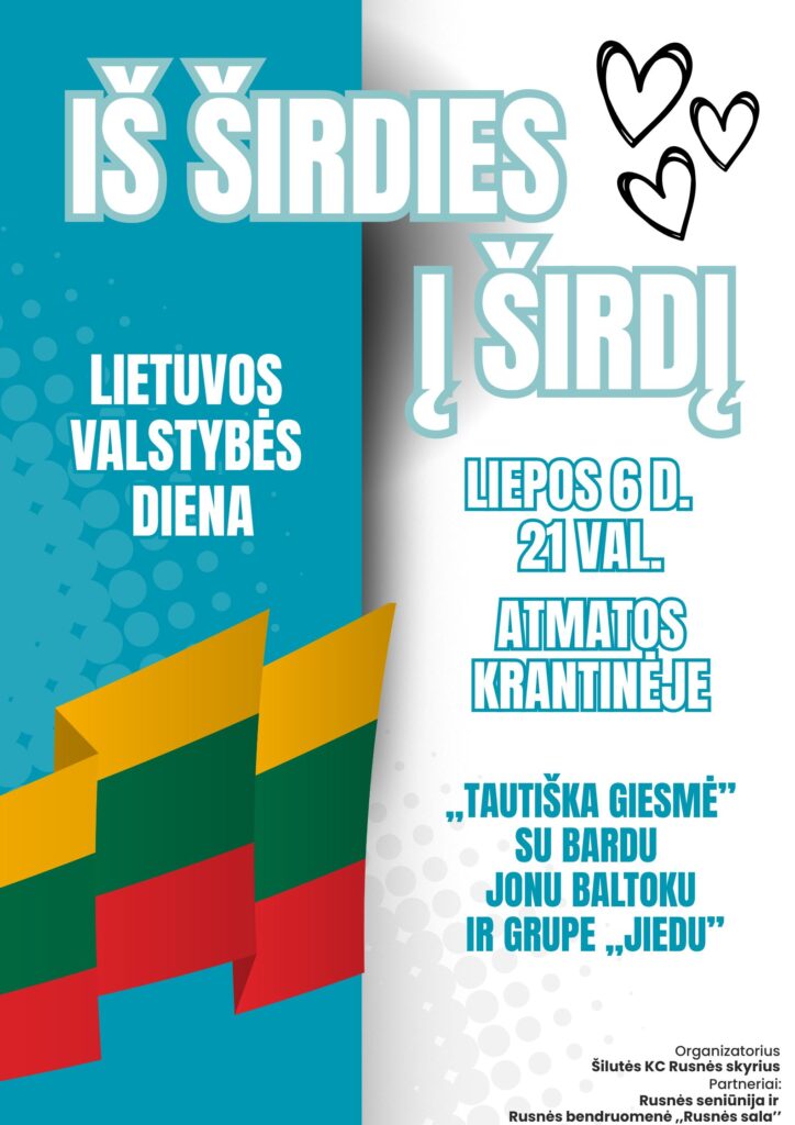 Liepos 6-osios renginio Rusnėje plakatas