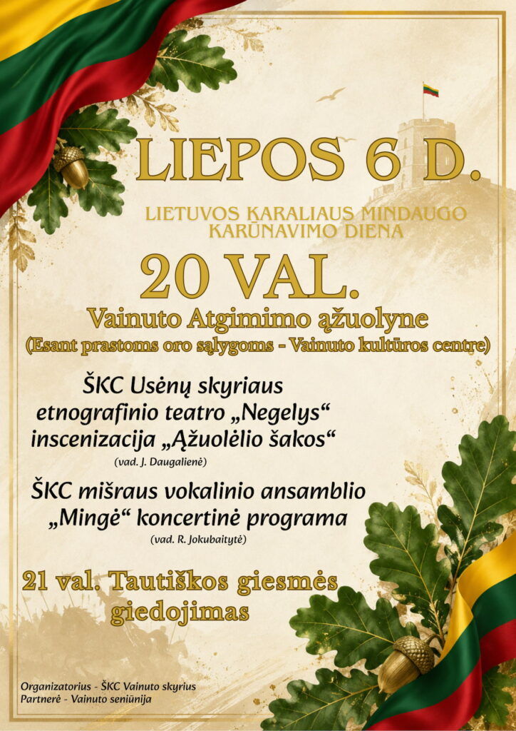 Liepos 6-osios renginio Vainute plakatas