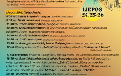 Švėkšnos dvaro šventės 2026 plakatas