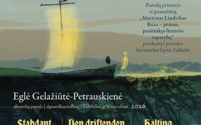 Parodos „Stabdant byrantį smėlį – Liudvikui Rėzai 250“ plakatas
