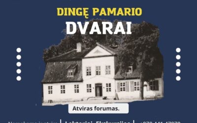 Europos paveldo dienų renginio „Dingę pamario dvarai“ plakatas