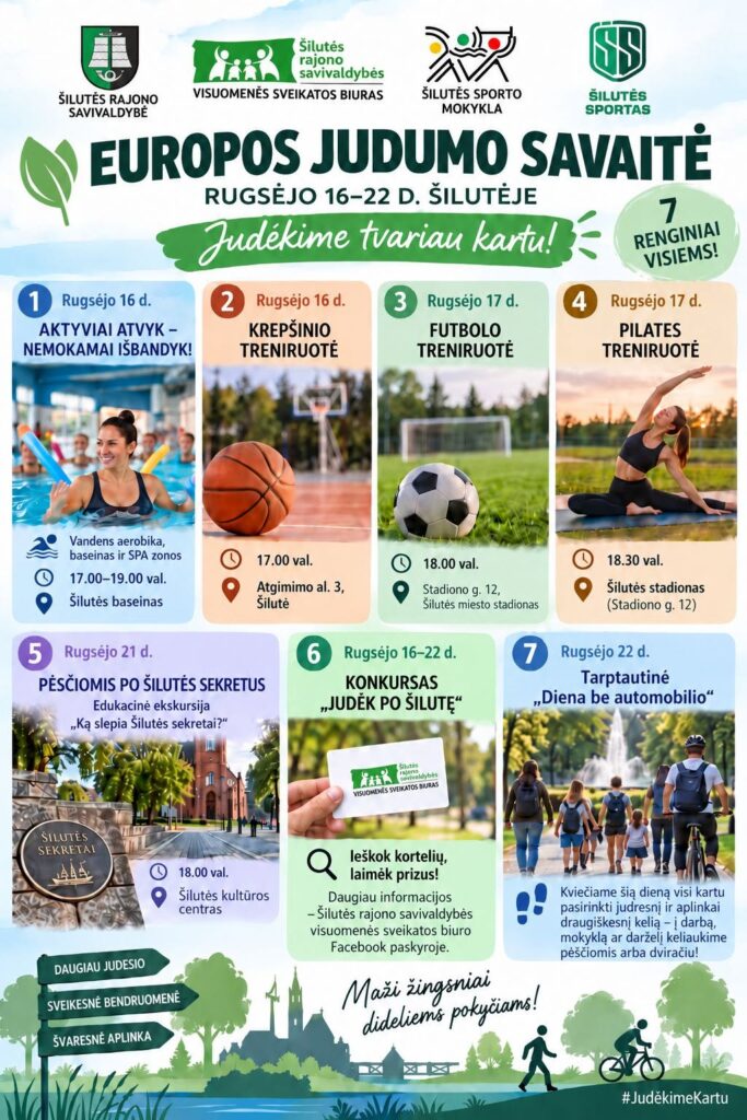 Europos judumo savaitės Šilutėje plakatas