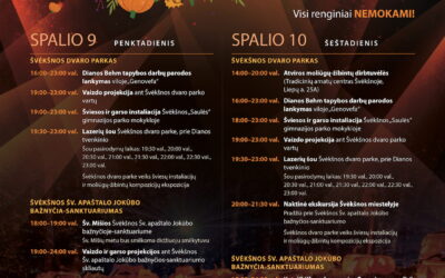 Moliūgų-žibintų festivalio „Mes už šviesą 2026“ Švėkšnoje plakatas