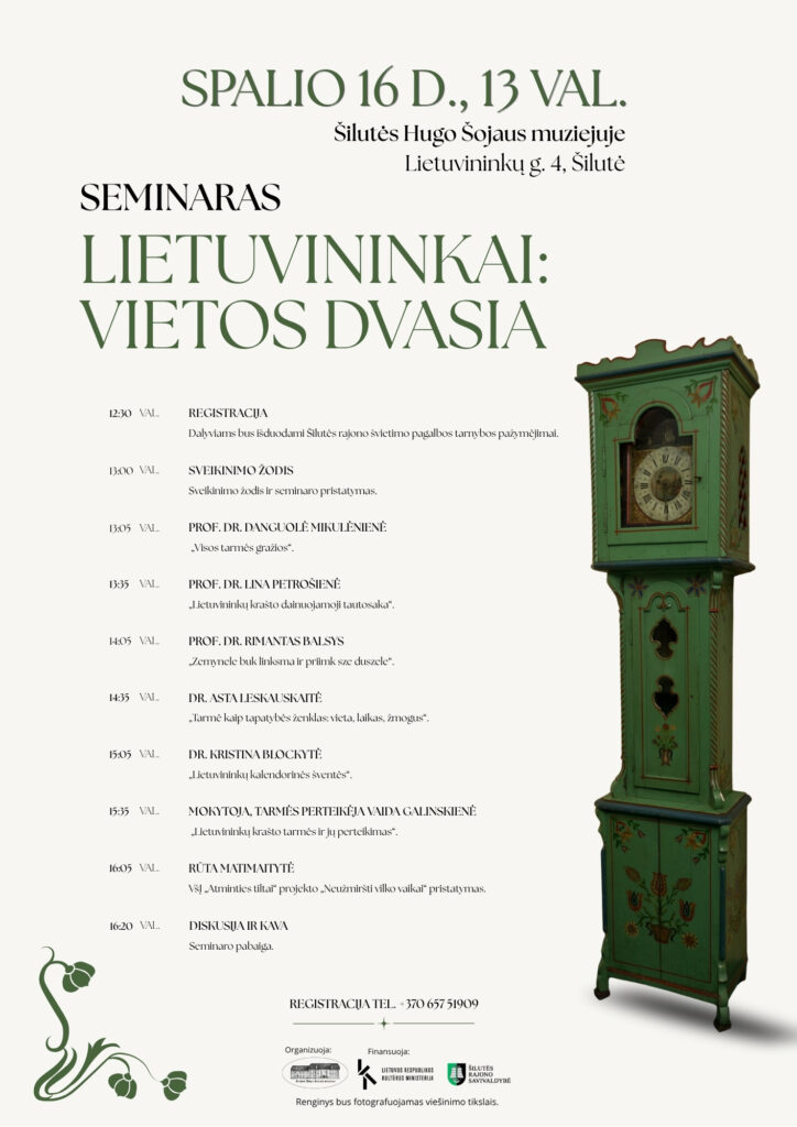 Seminaro „Lietuvininkai: vietos dvasia“ plakatas