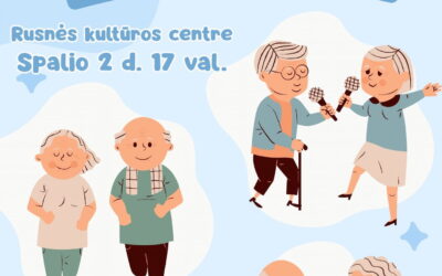 „Senjorų žaidynių“ Rusnės kultūros centre plakatas