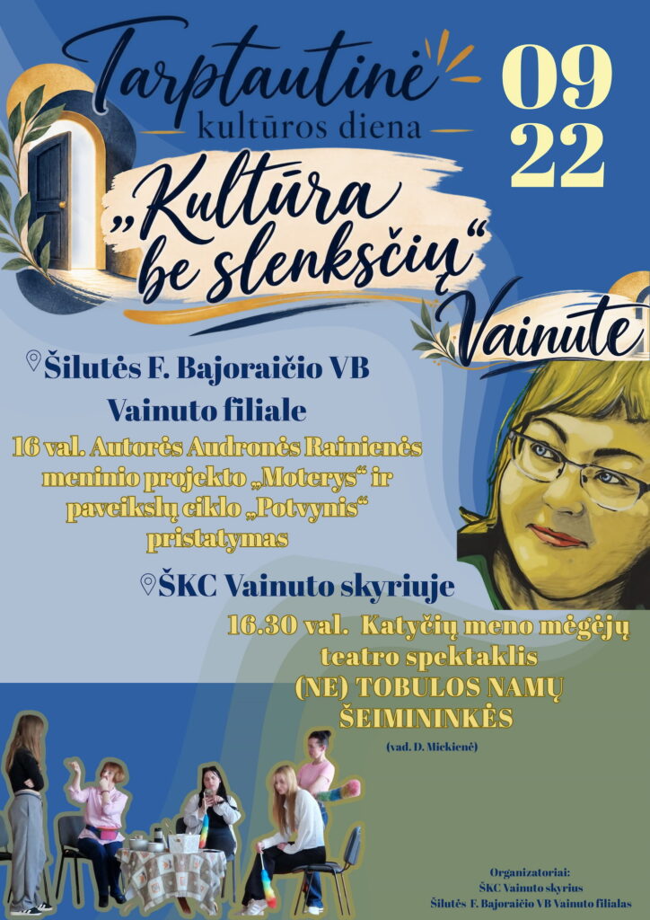 Tarptautinės kultūros dienos „Kultūra be slenksčių“ Vainute plakatas