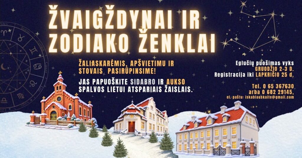 Eglių alėjos „Žvaigždynai ir Zodiako ženklai“ plakatas
