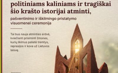 Paminklo Šilutės krašto tremtiniams ir politiniams kaliniams pristatymo ceremonijos plakatas